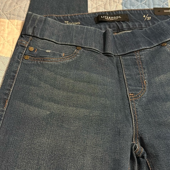 New Liverpool women’s denim leggings size 4/27 - Picture 8 of 14